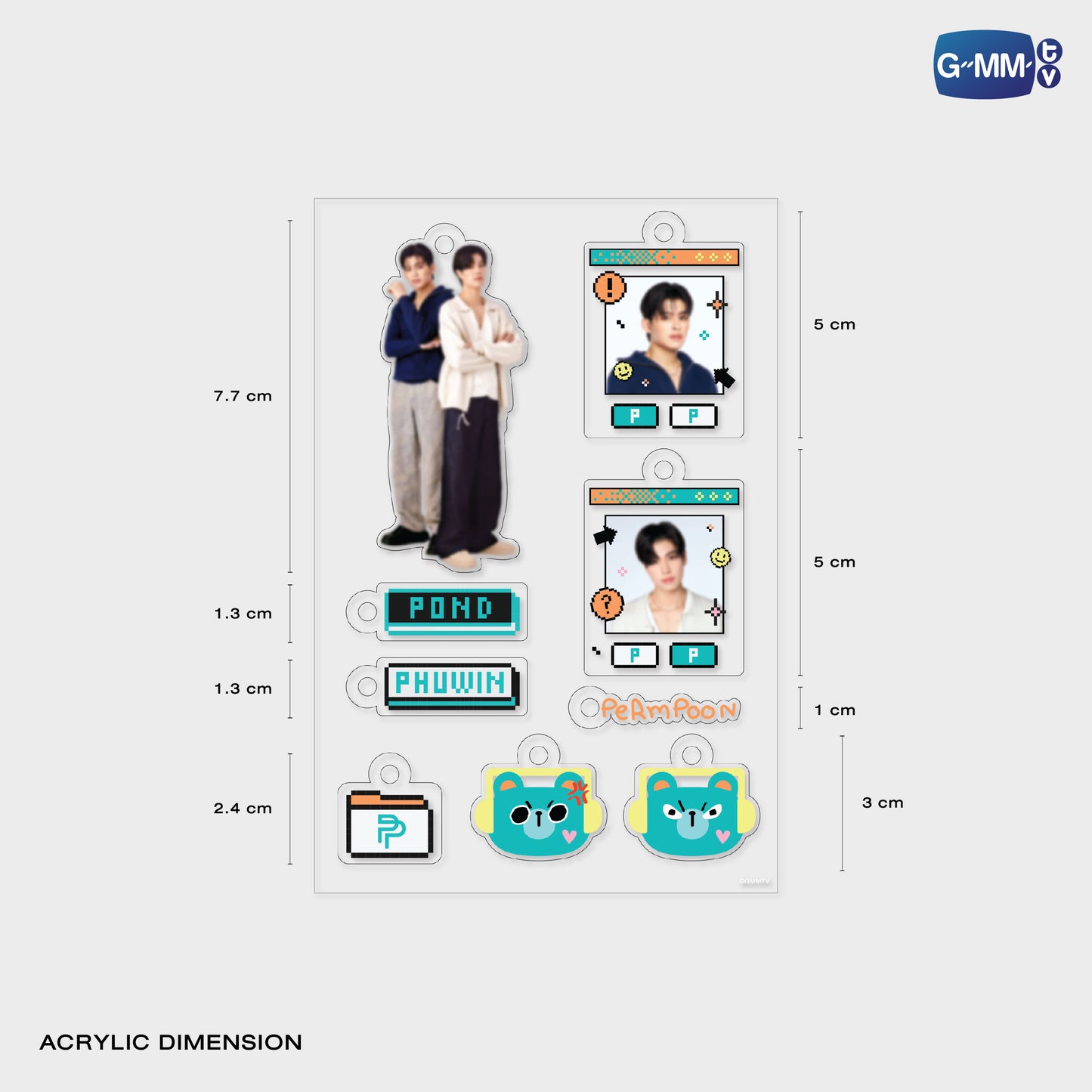 POPNY-351 PONDPHUWIN CUSTOMIZABLE ACRYLIC KEYCHAIN