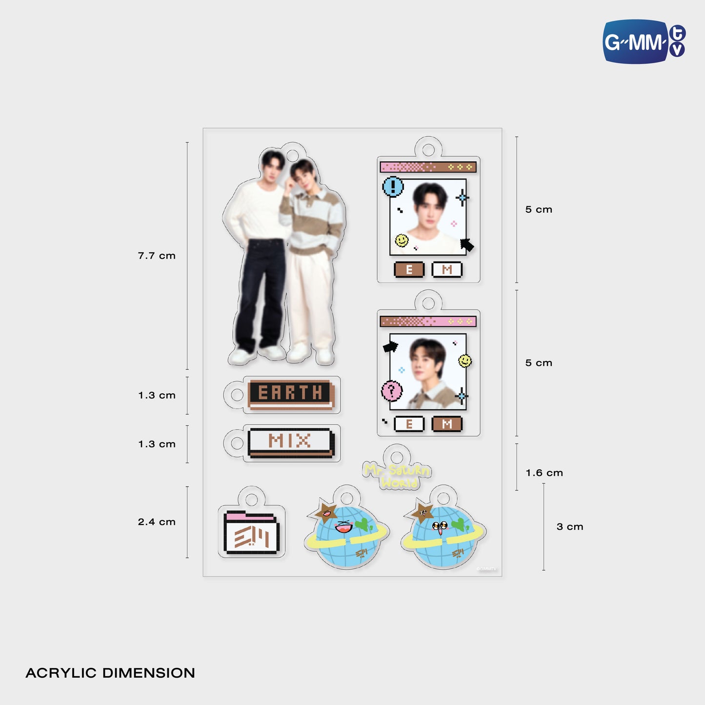 POPNY-349 EARTHMIX CUSTOMIZABLE ACRYLIC KEYCHAIN