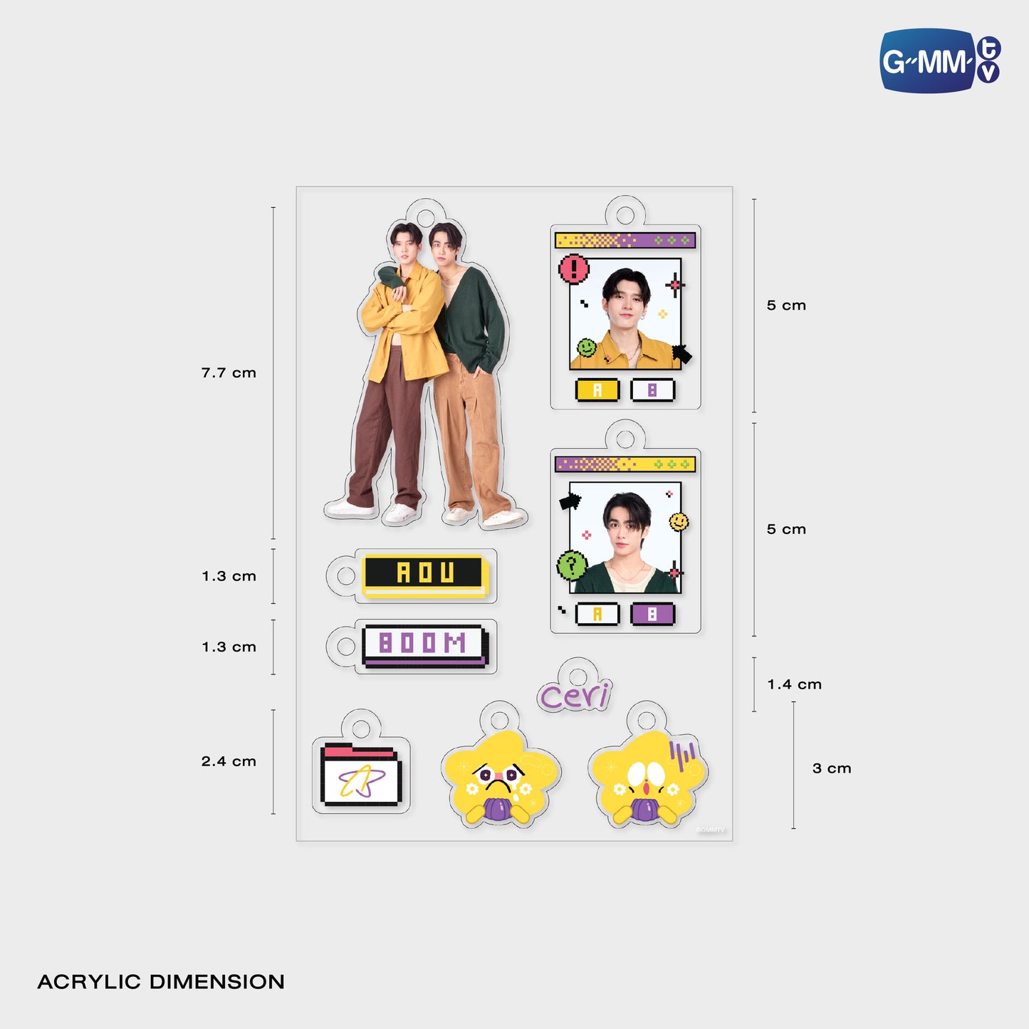 POPNY-365 AOUBOOM CUSTOMIZABLE ACRYLIC KEYCHAIN