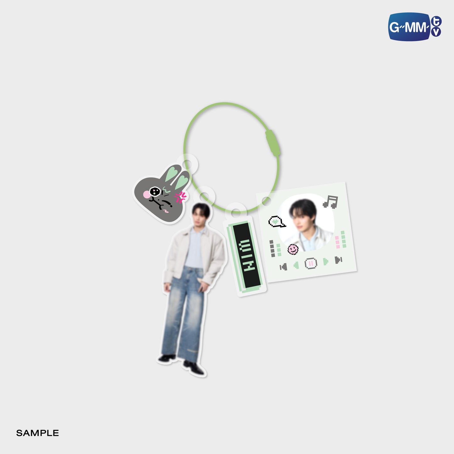 POPNY-374 WIN CUSTOMIZABLE ACRYLIC KEYCHAIN