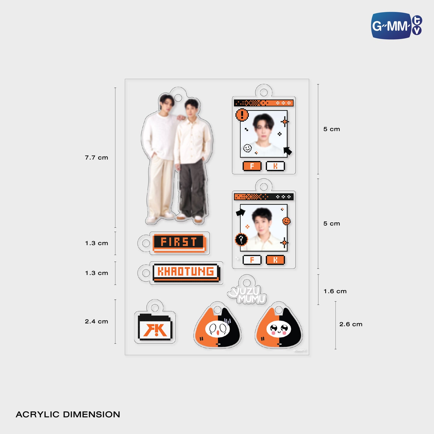 POPNY-355 FIRSTKHAOTUNG CUSTOMIZABLE ACRYLIC KEYCHAIN