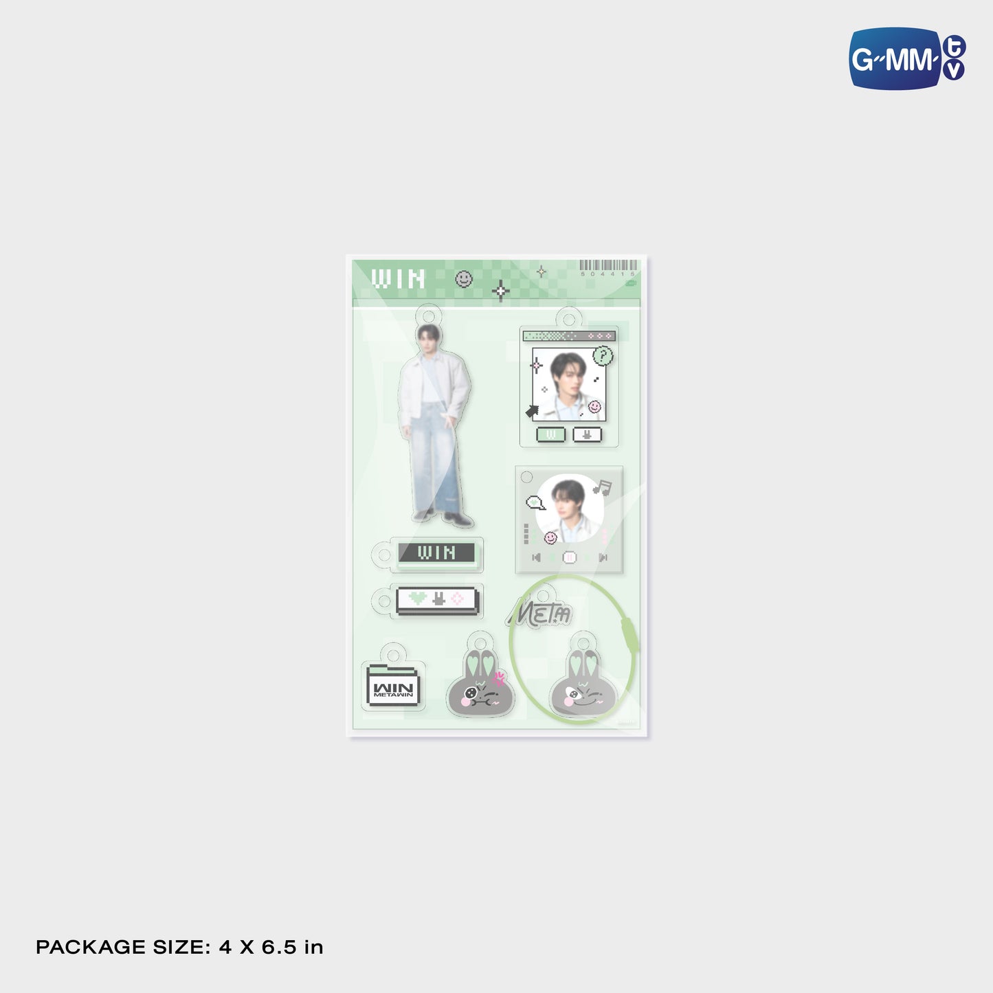 POPNY-374 WIN CUSTOMIZABLE ACRYLIC KEYCHAIN