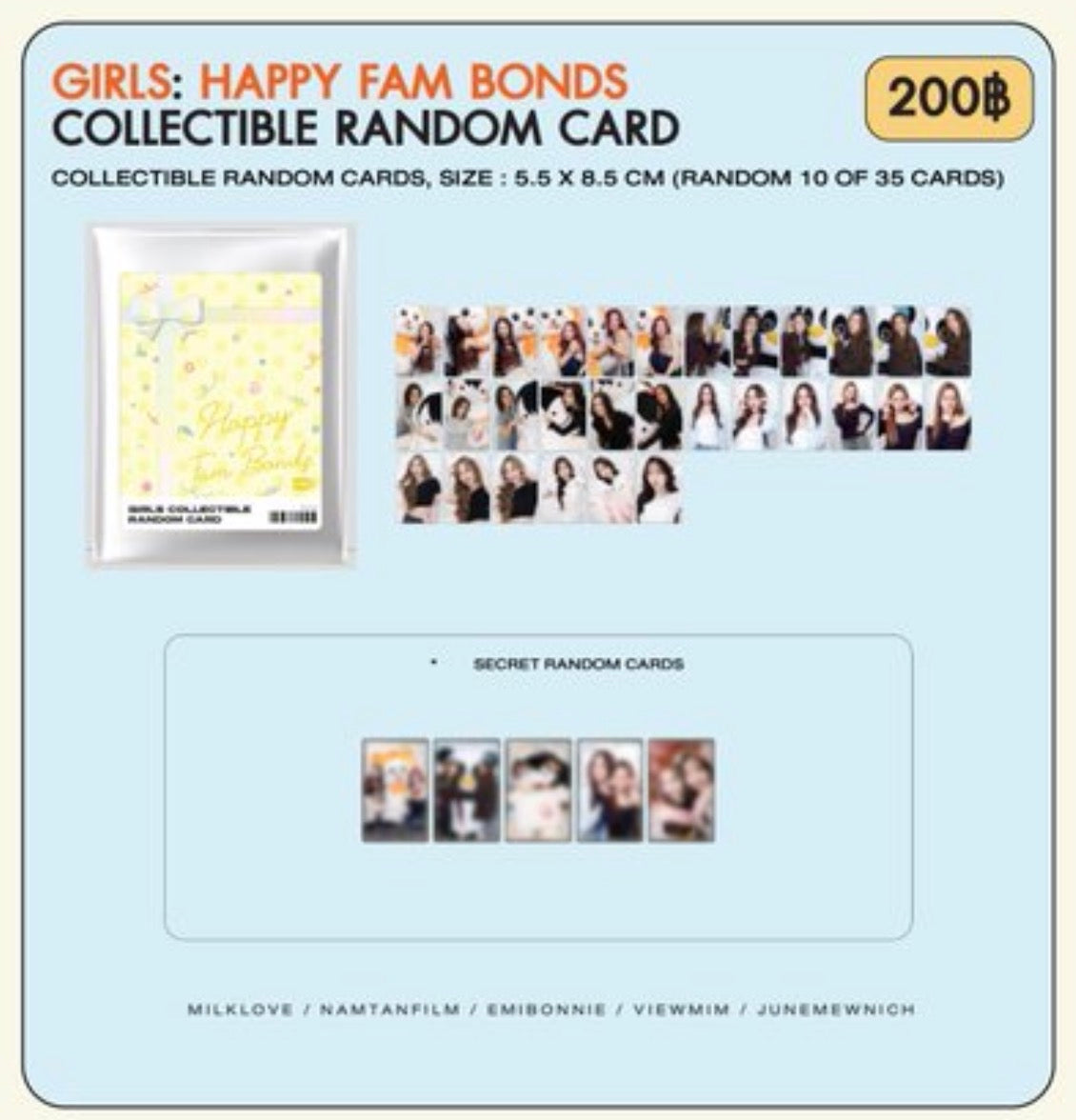 GIRLS: HAPPY FAM BONDS COLLECTIBLE RANDOM CARD
