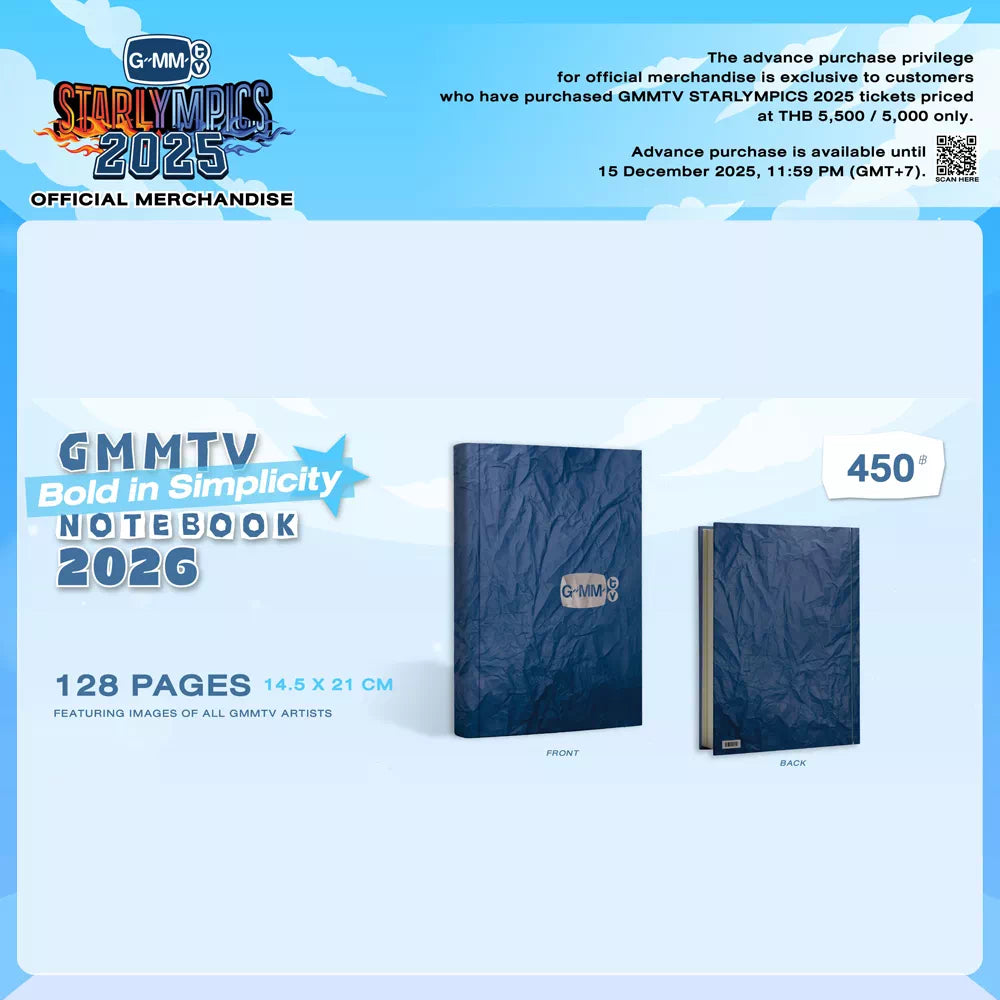 GMMTV STARLYMPIC 2025 BOLD IN SIMPLICITY NOTEBOOK 2026