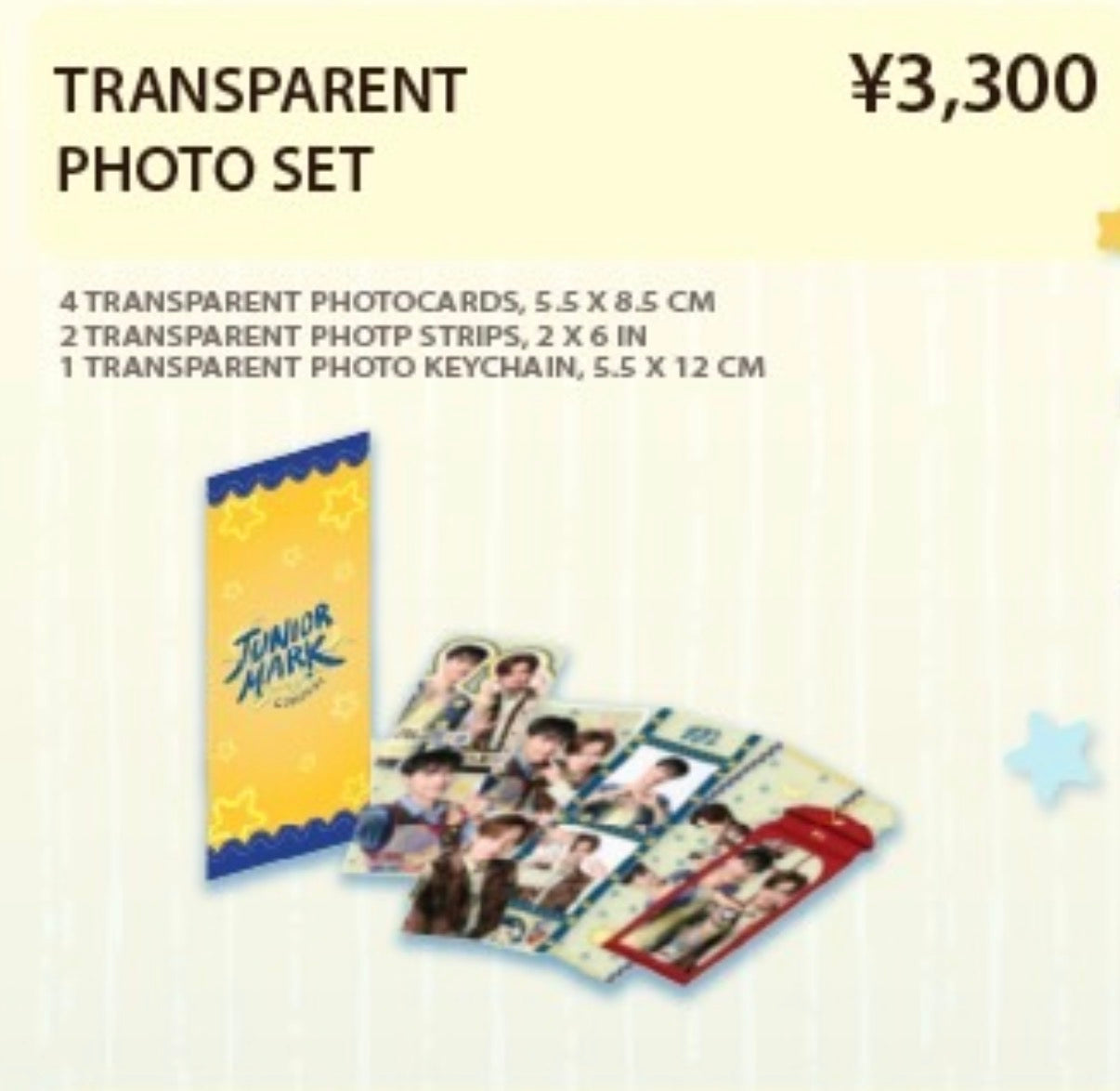 JUNIOR MARK SunnyMoon CONCERT TRANSPARENT PHOTO SET