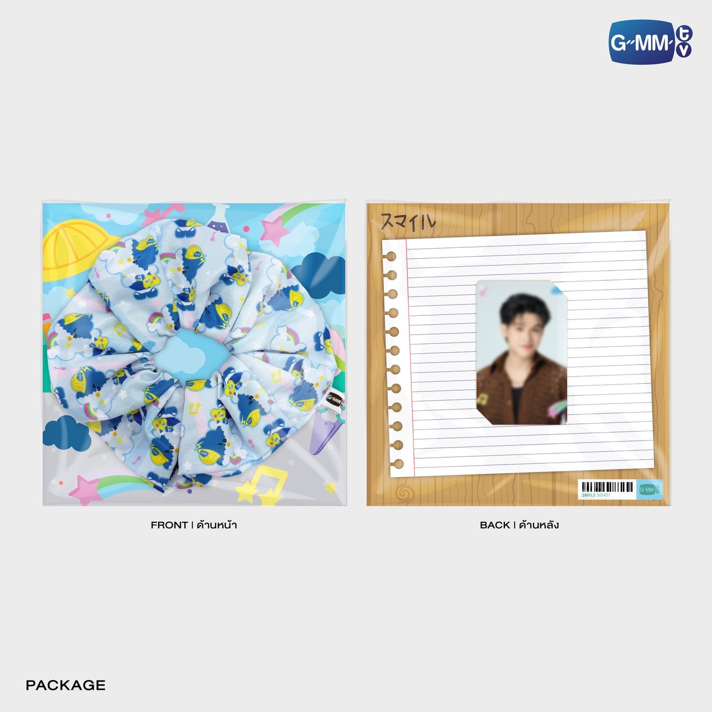 POPOS25-137 SMYLE CHARACTER HAIR SCRUNCHIE