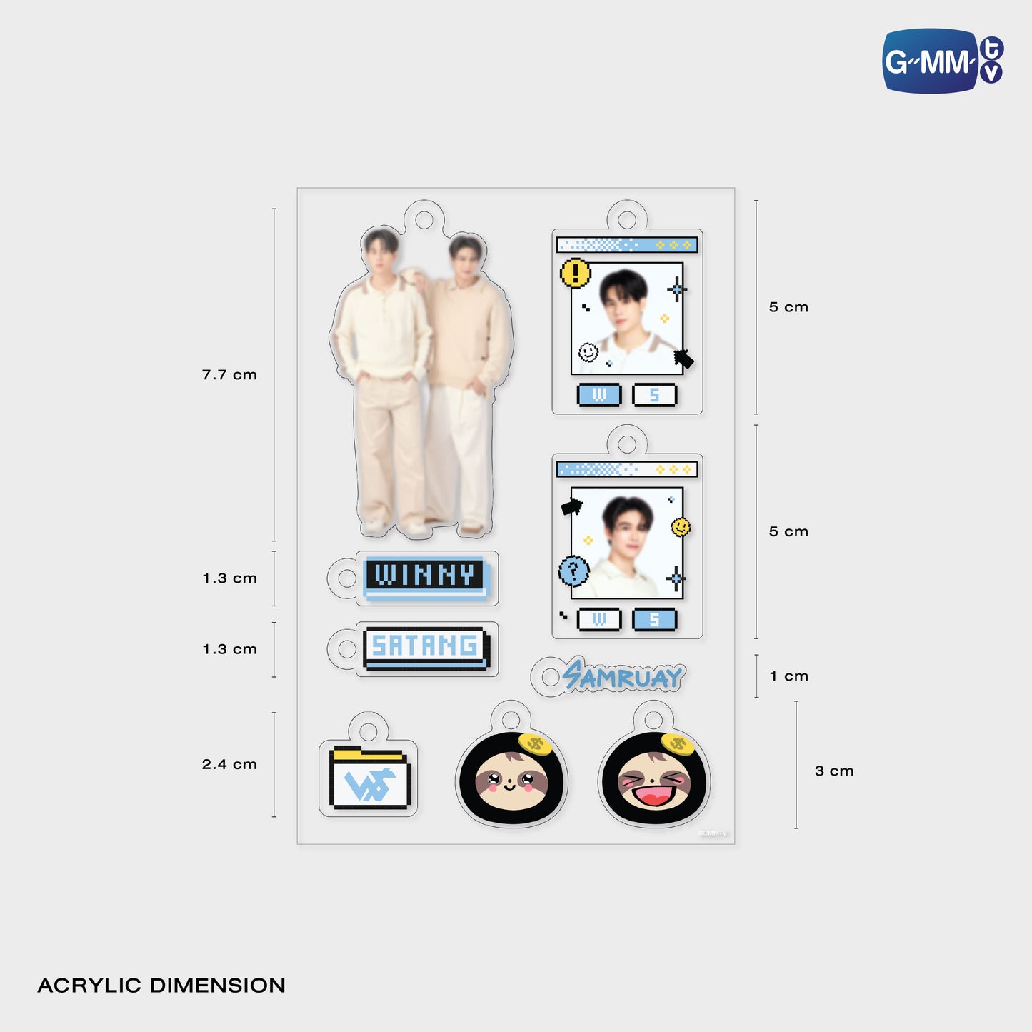 POPNY-357 WINNYSATANG CUSTOMIZABLE ACRYLIC KEYCHAIN