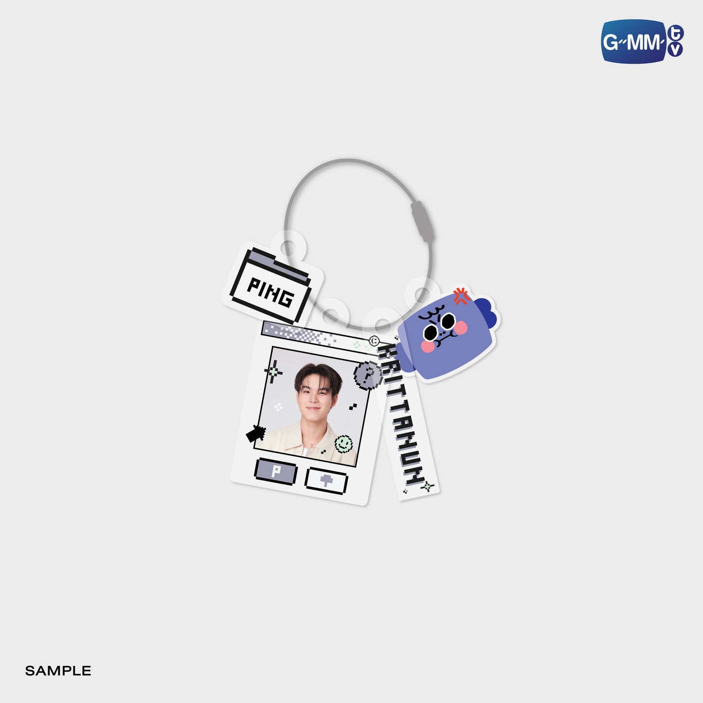 POPNY-380 PING CUSTOMIZABLE ACRYLIC KEYCHAIN