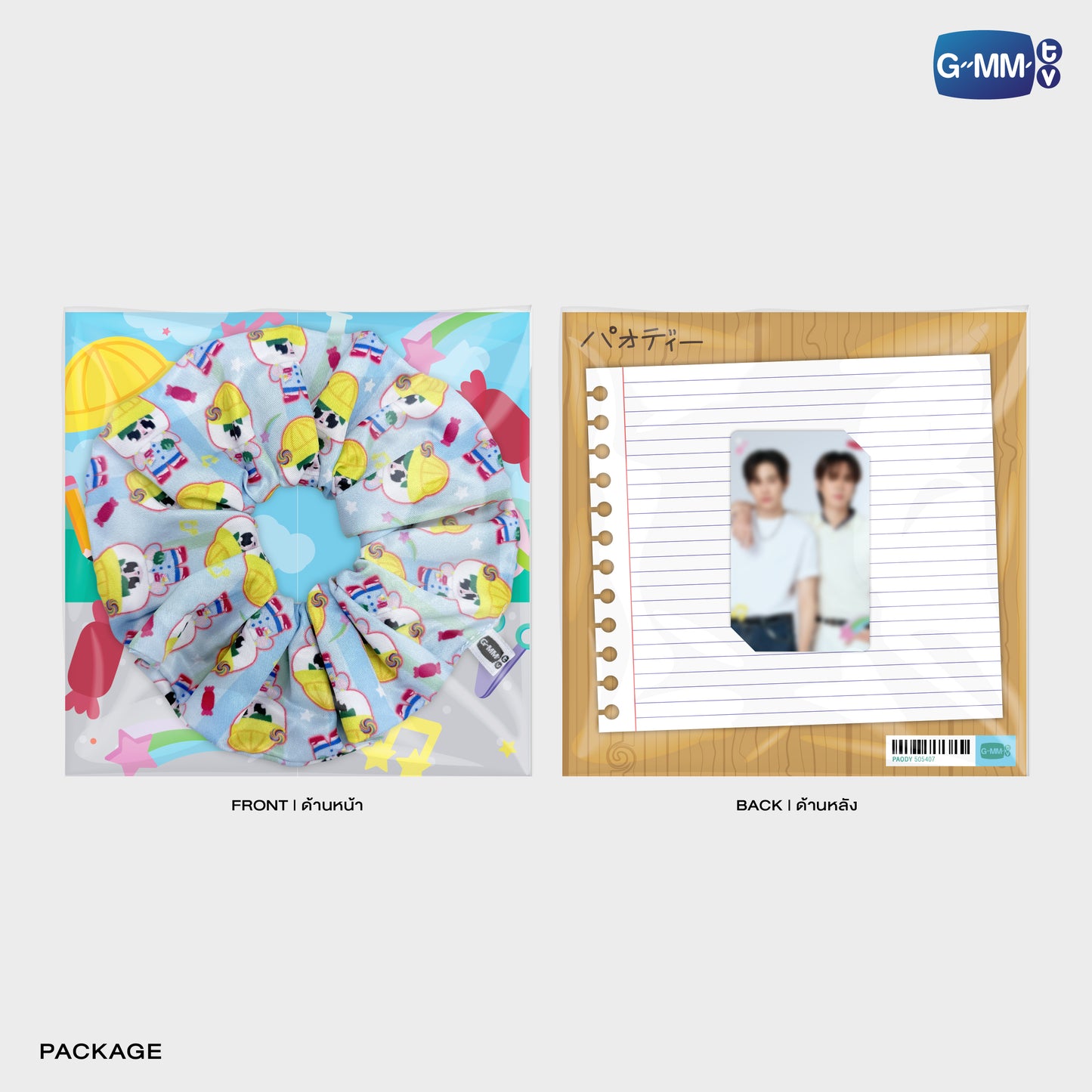 POPOS25-117 PAODY CHARACTER HAIR SCRUNCHIE