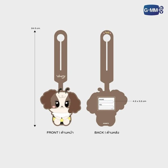 VIMMY GMMTV FANDOM CHARACTER RUBBER BAG TAG