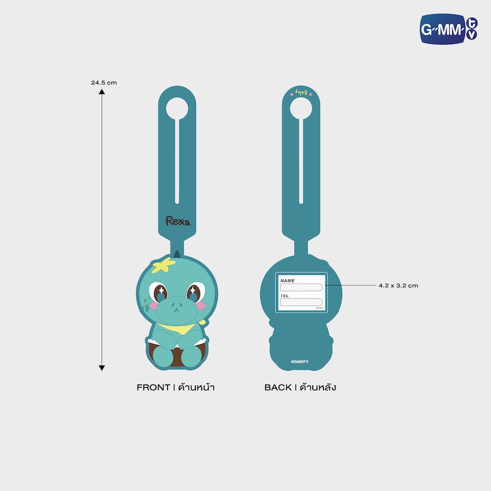 REXXA GMMTV FANDOM CHARACTER RUBBER BAG TAG