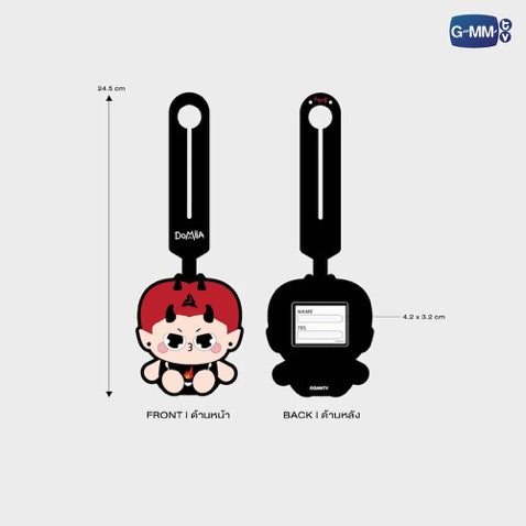 DOMIIA GMMTV FANDOM CHARACTER RUBBER BAG TAG
