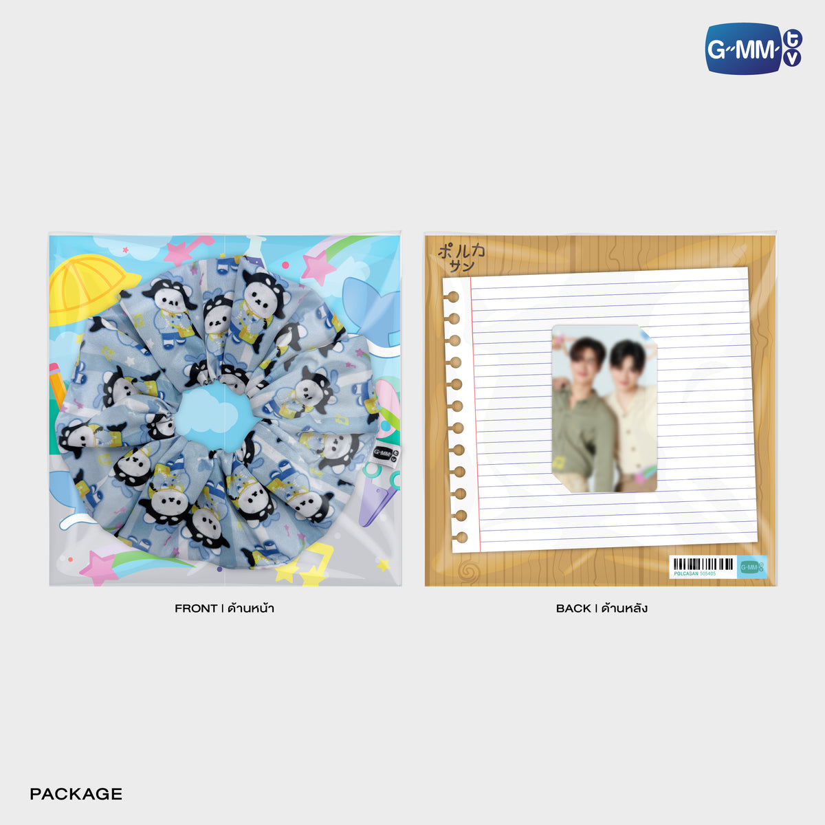 ON-0305 POLCASAN CHARACTER HAIR SCRUNCHIE