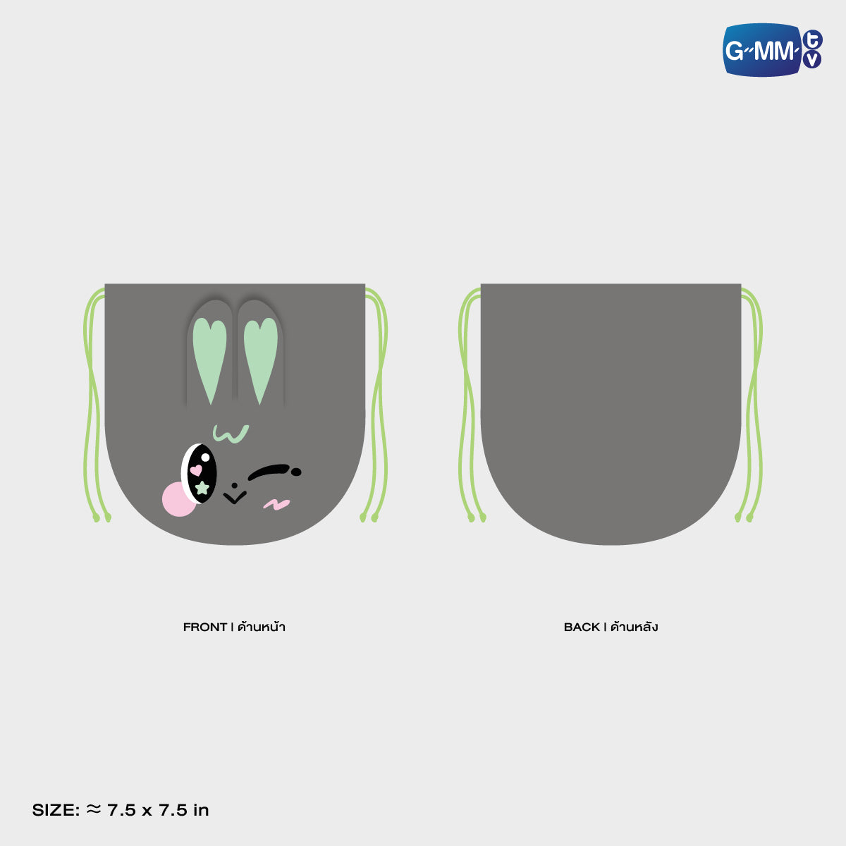 POPOS25-533 FANDOM CHARACTER DRAWSTRING POUCH METAA