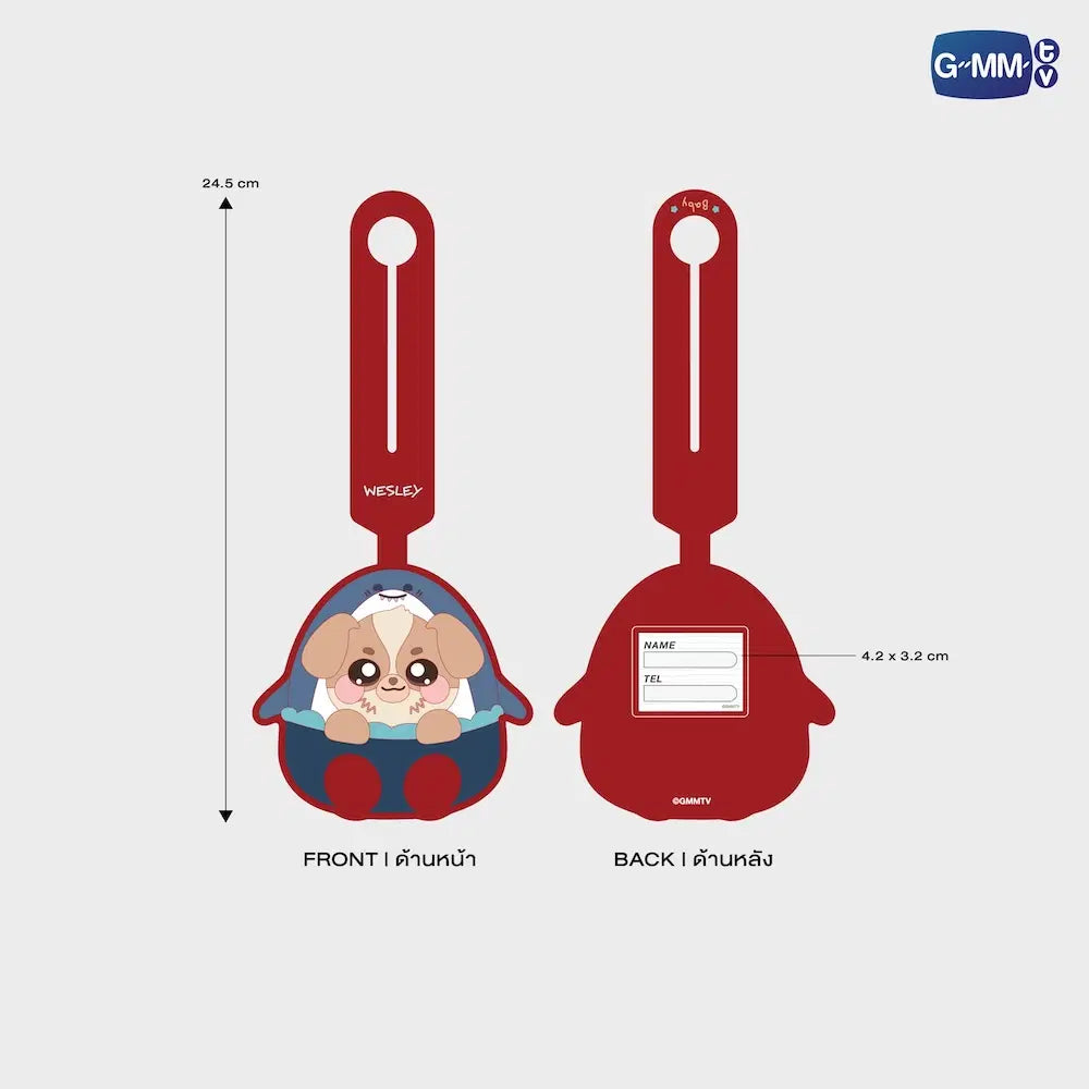 WESLEY GMMTV FANDOM CHARACTER RUBBER BAG TAG