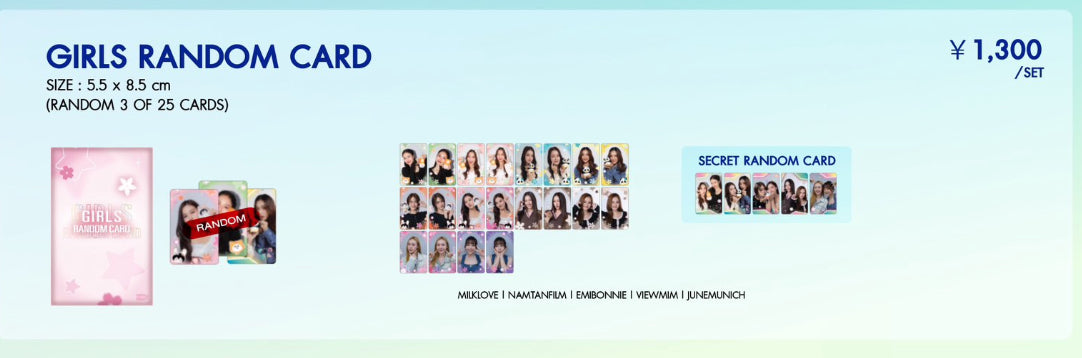 【POP UP NAGOYA 2025 】GIRLS RANDOM  CARD