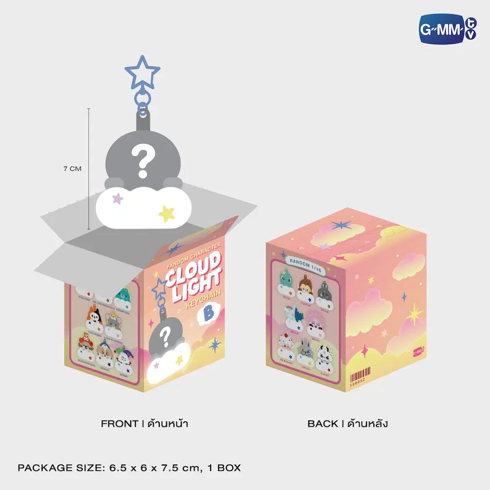 FANDOM CHARACTER CLOUD LIGHT RANDOM KEYCHAIN SINGLE BOX(SET B)