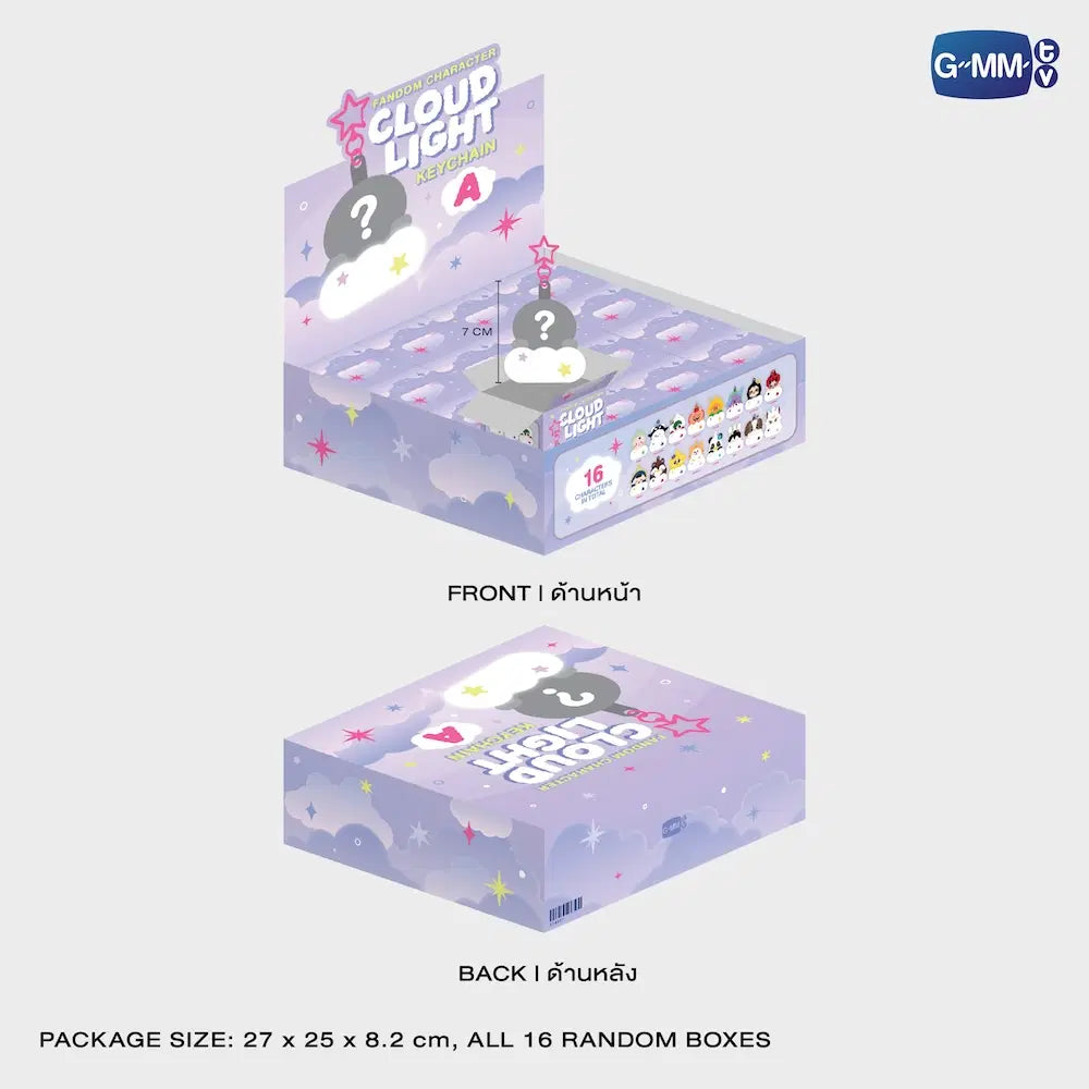 FANDOM CHARACTER CLOUD LIGHT RANDOM KEYCHAIN WHOLE SET(SET A=16 BOXES/SET)