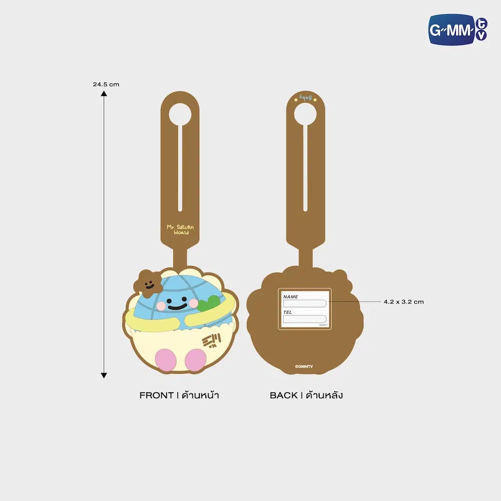 MR. SATURNWORLD GMMTV FANDOM CHARACTER RUBBER BAG TAG