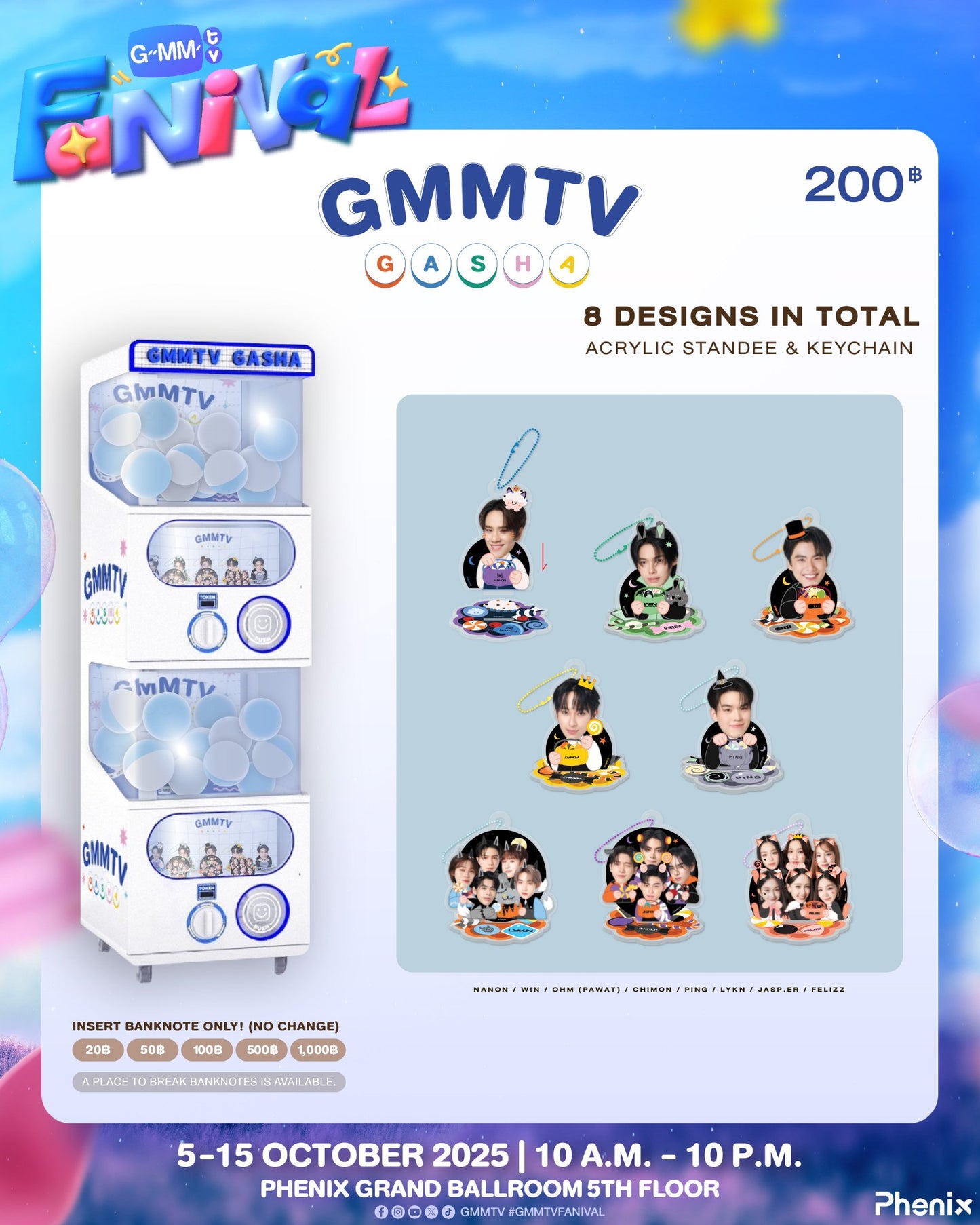 【GMMTV FANIVAL】GMMTV GASHA ACRYLIC STANDEE & KEYCHAIN