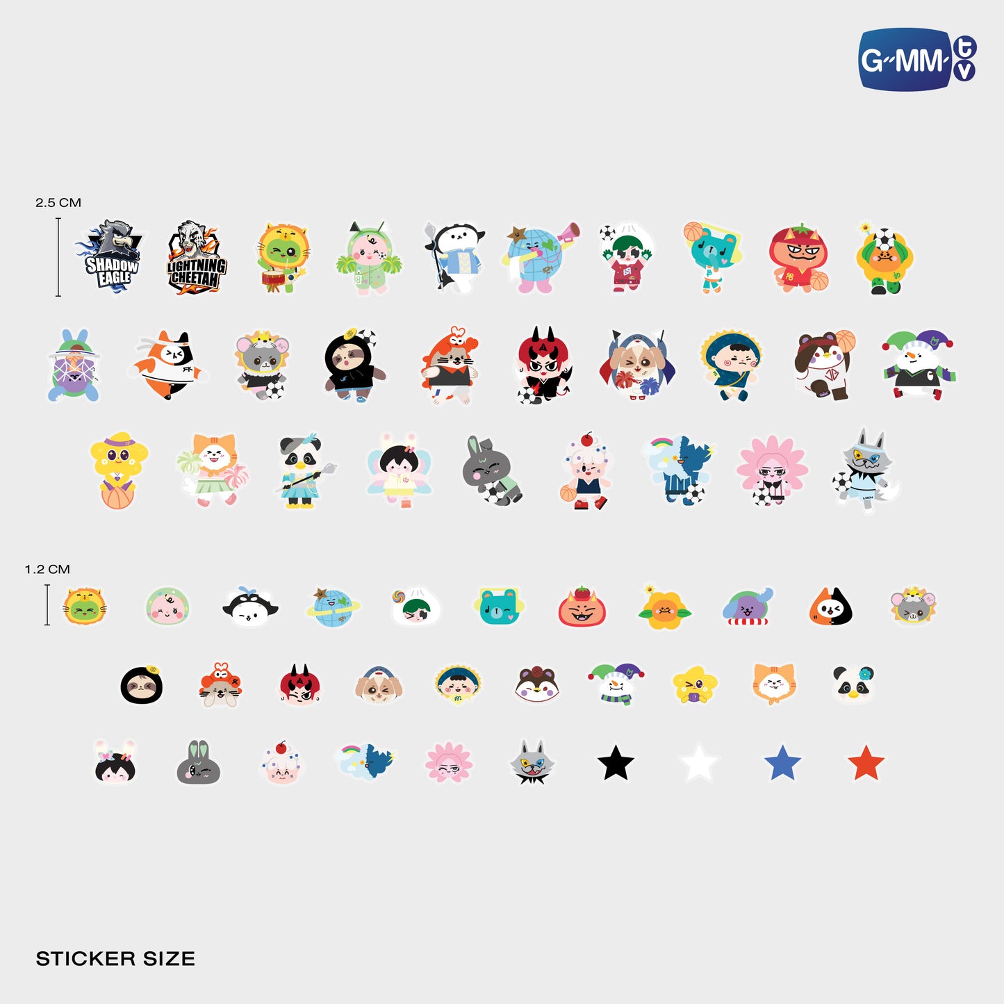 GMMTV STARLYMPIC 2025 FANDOM CHARACTER STICKER SET