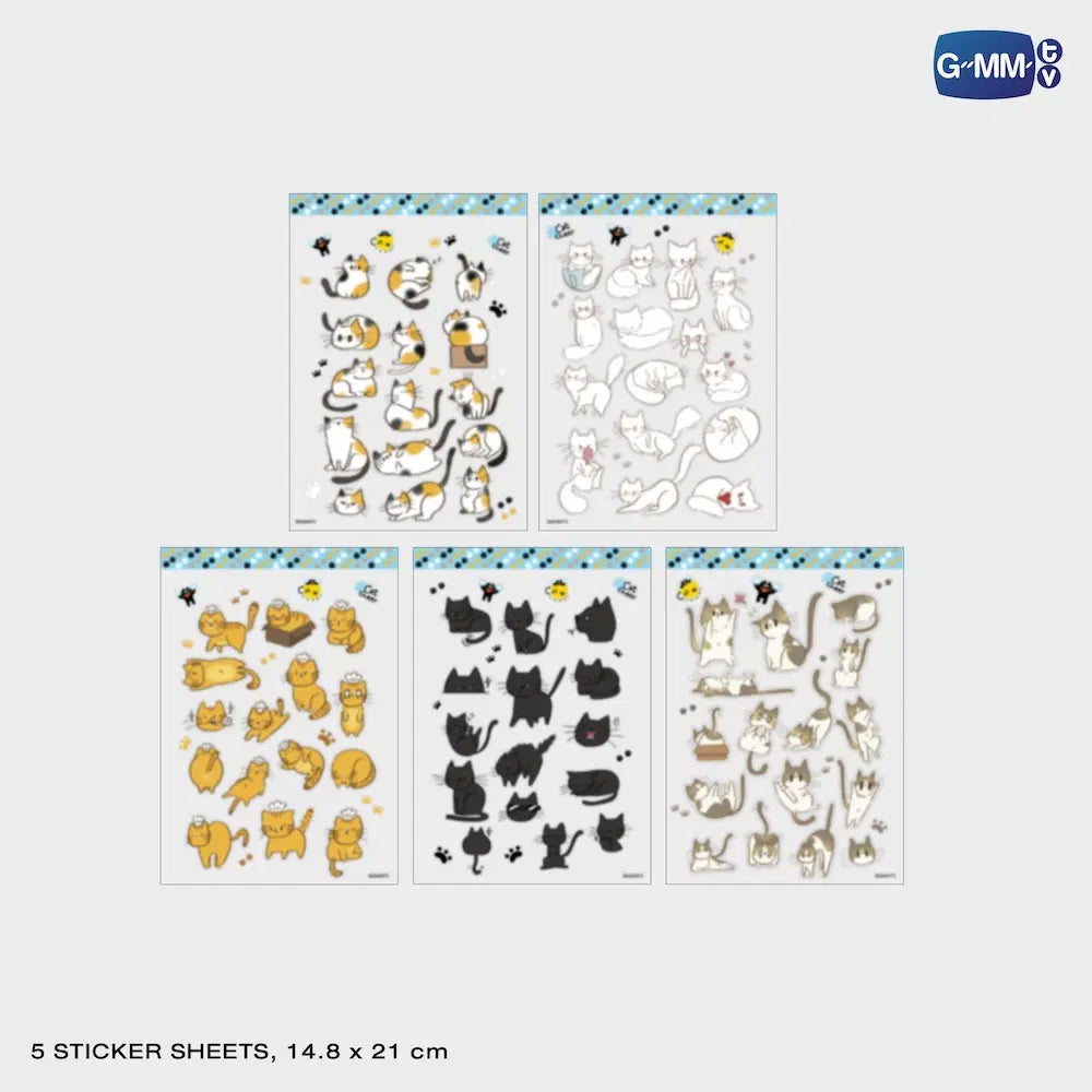 CAT CHEER CAFE STICKER SET | เปย์รักด้วยแมวเลี้ยง CAT FOR CASH