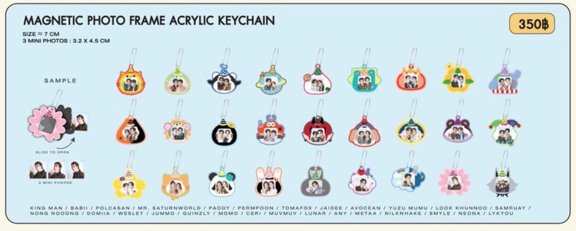 MAGNETIC PHOTO FRAME ACRYLIC KEYCHAIN