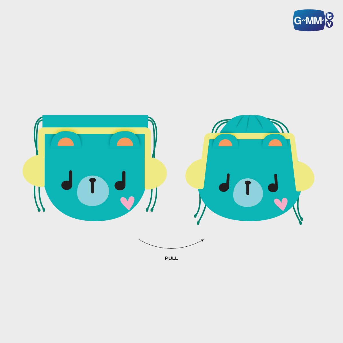 POPOS25-516 FANDOM CHARACTER DRAWSTRING POUCH PERMPOON