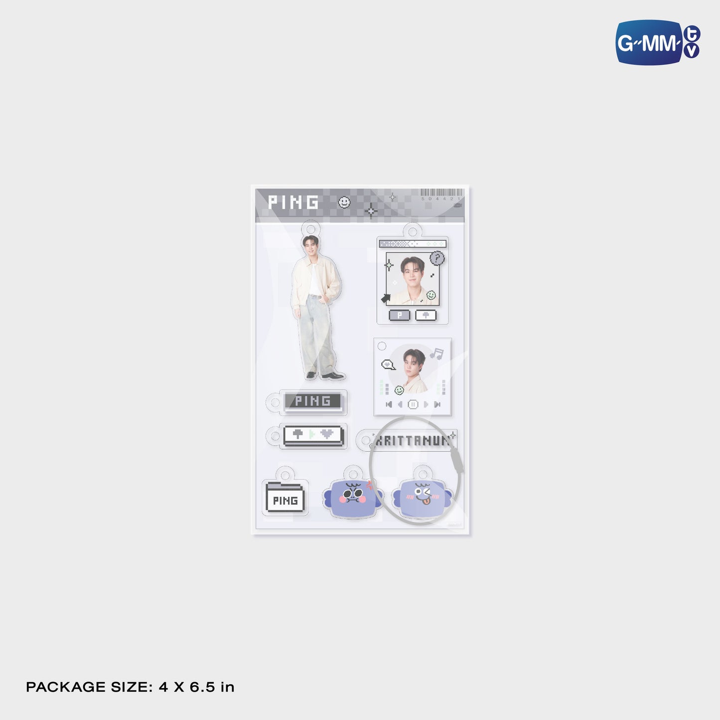 POPNY-380 PING CUSTOMIZABLE ACRYLIC KEYCHAIN