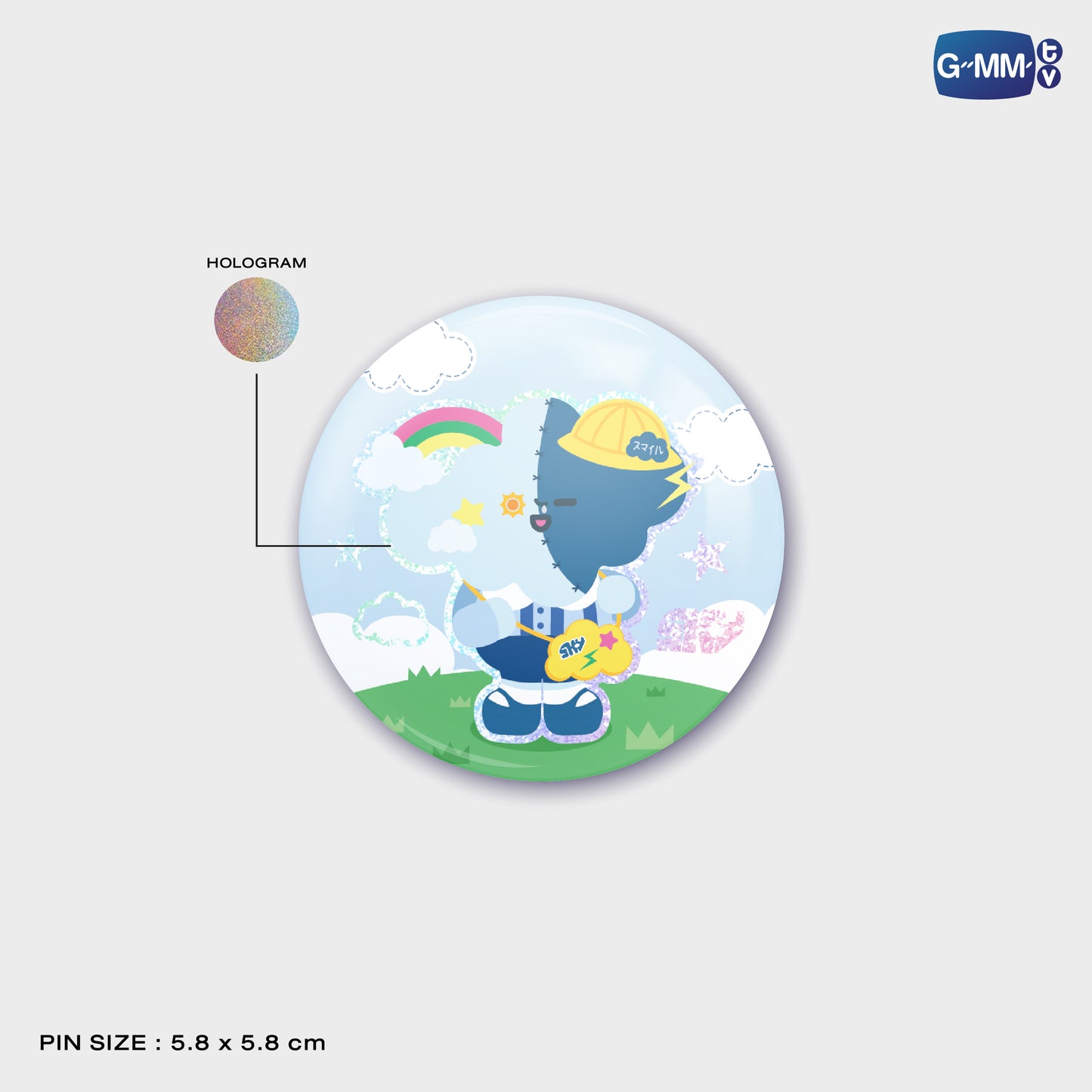 POPOS25-029 SMYLE HOLOGRAM PIN