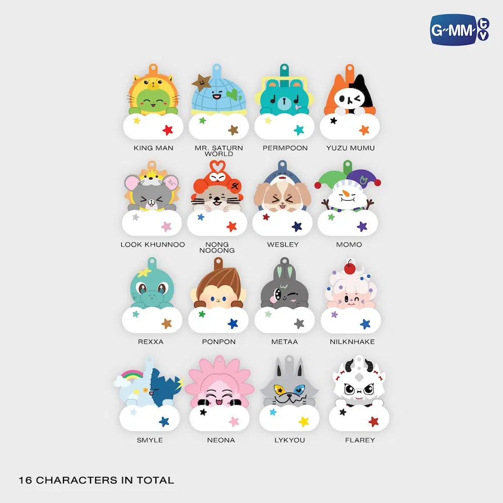 FANDOM CHARACTER CLOUD LIGHT RANDOM KEYCHAIN WHOLE SET(SET B=16 BOXES/SET)