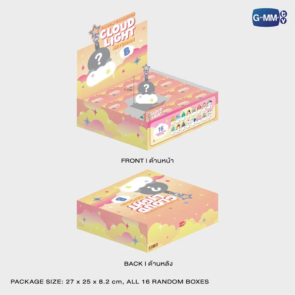 FANDOM CHARACTER CLOUD LIGHT RANDOM KEYCHAIN WHOLE SET(SET B=16 BOXES/SET)