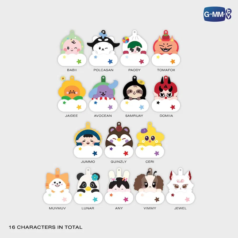 FANDOM CHARACTER CLOUD LIGHT RANDOM KEYCHAIN WHOLE SET(SET A=16 BOXES/SET)