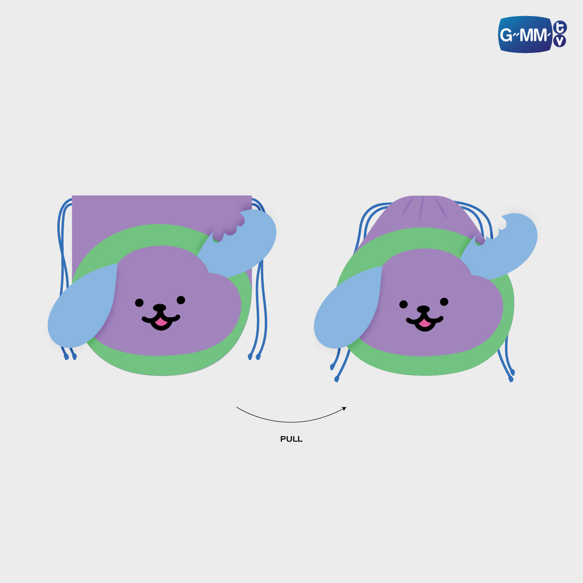 POPOS25-519 FANDOM CHARACTER DRAWSTRING POUCH AVOCEAN