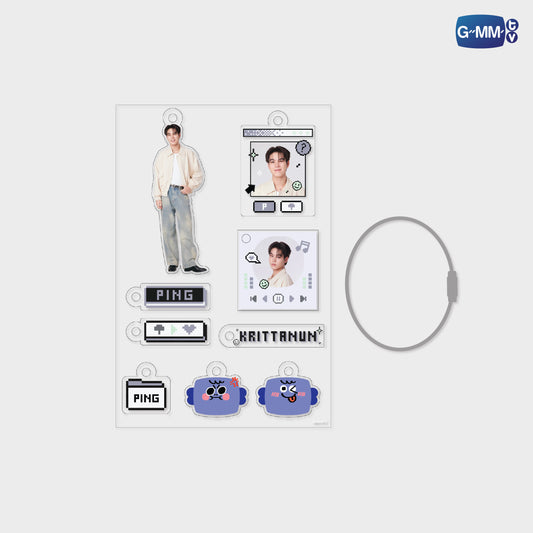 POPNY-380 PING CUSTOMIZABLE ACRYLIC KEYCHAIN