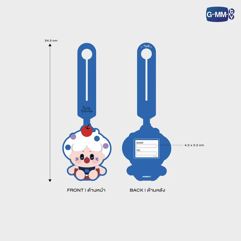 NILKNHAKE GMMTV FANDOM CHARACTER RUBBER BAG TAG