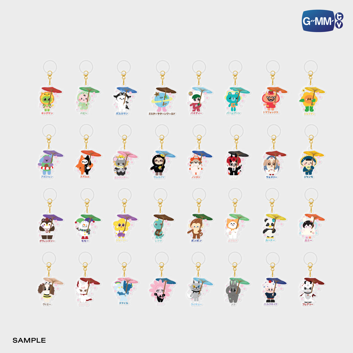 GUNMA26-020 GMMTV GASHA Acrylic Ring Charm | Local Character Carnival in Gunma 2026 
