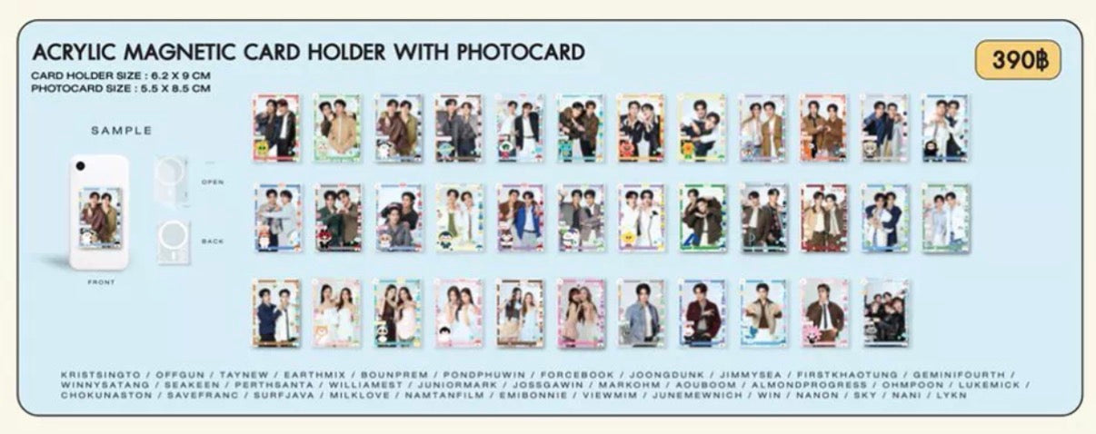 ACRYLIC MAGNETIC CARD HOLDER WITH PHOTOCARD