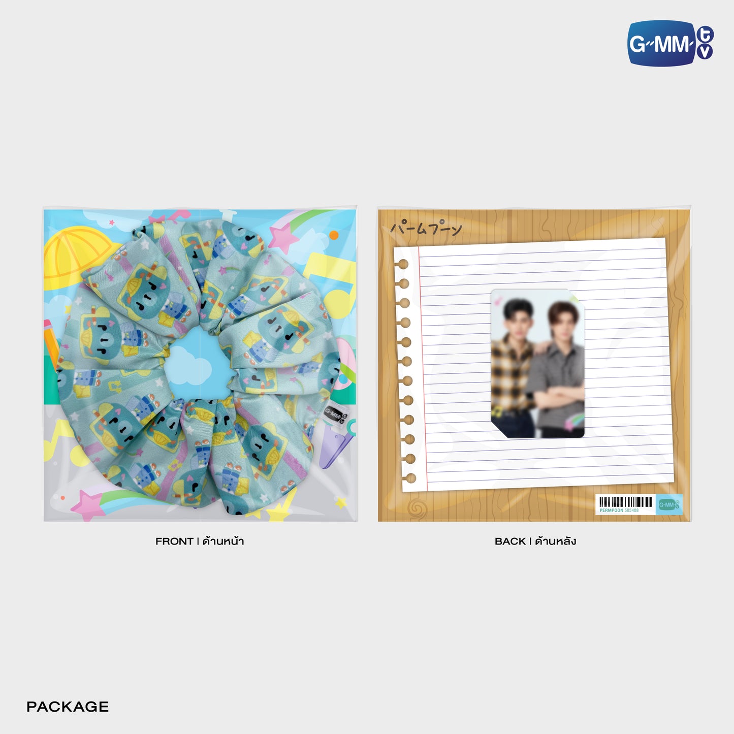 POPOS25-118 PERMPOON CHARACTER HAIR SCRUNCHIE