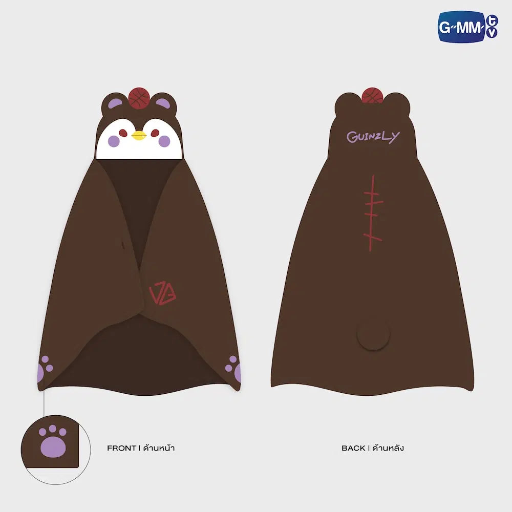 GUINZLY FANDOM CHARACTER HOODIE BLANKET
