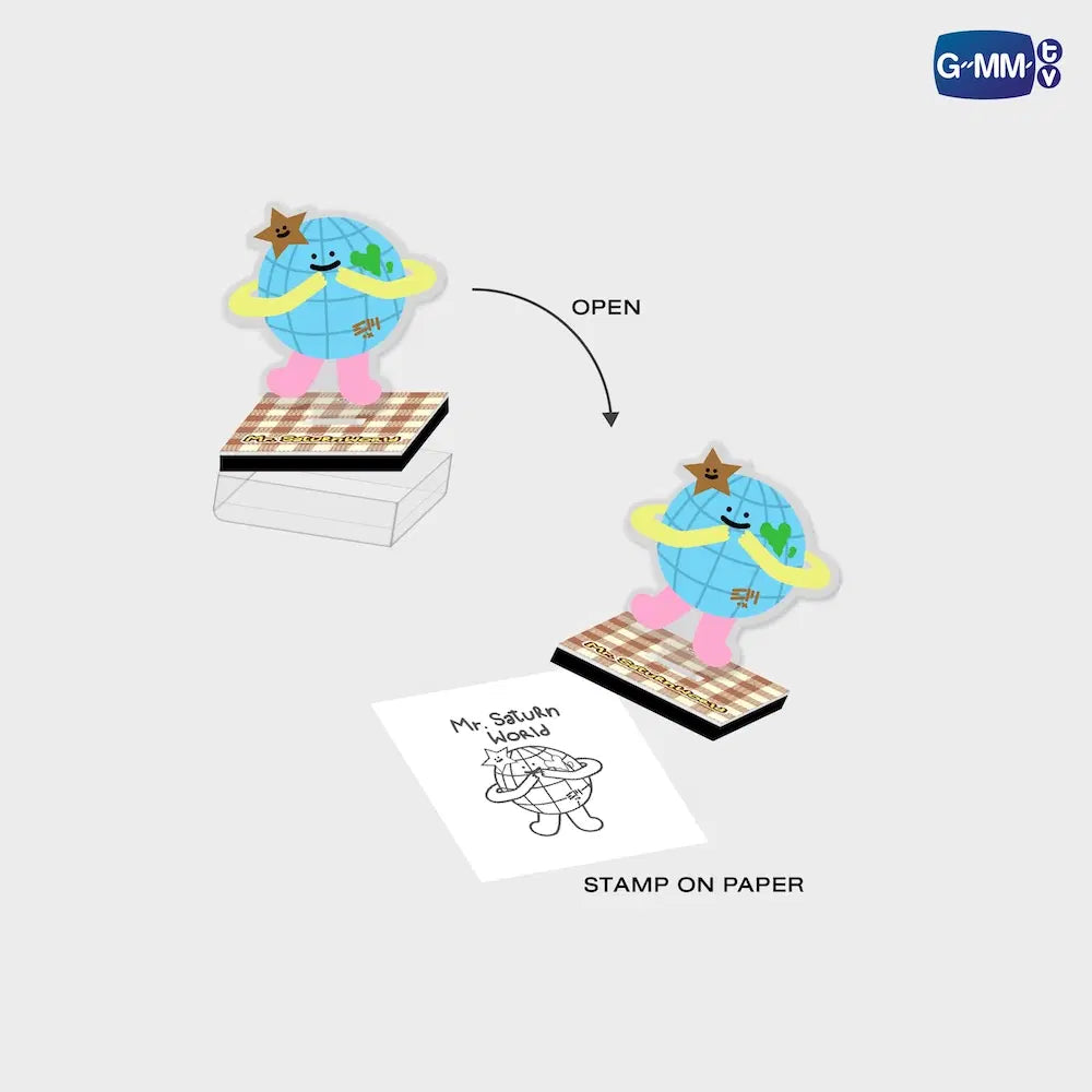 MR. SATURNWORLD GMMTV FANDOM CHARACTER SELF-INKING STAMP