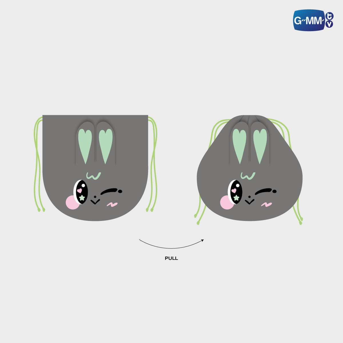 POPOS25-533 FANDOM CHARACTER DRAWSTRING POUCH METAA