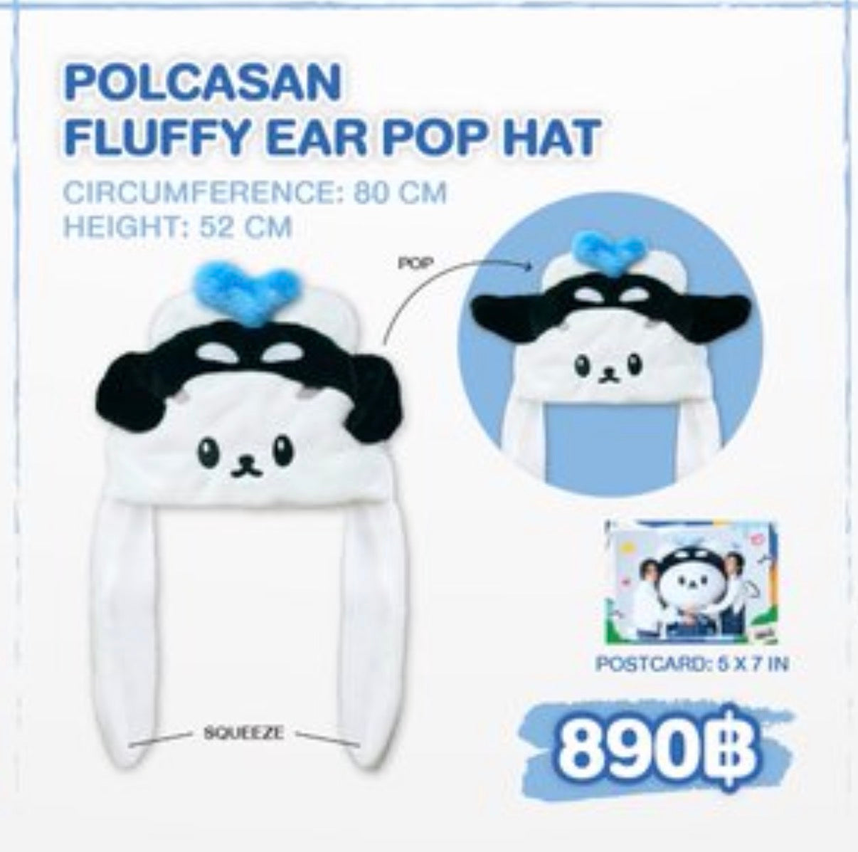 POLCASAN FLUFFY EAR POP HAT