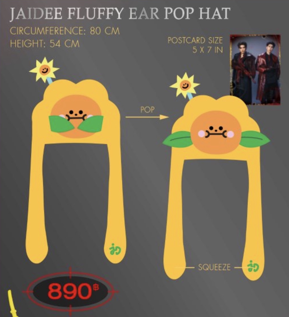 JAIDEE FLUFFY EAR POP HAT
