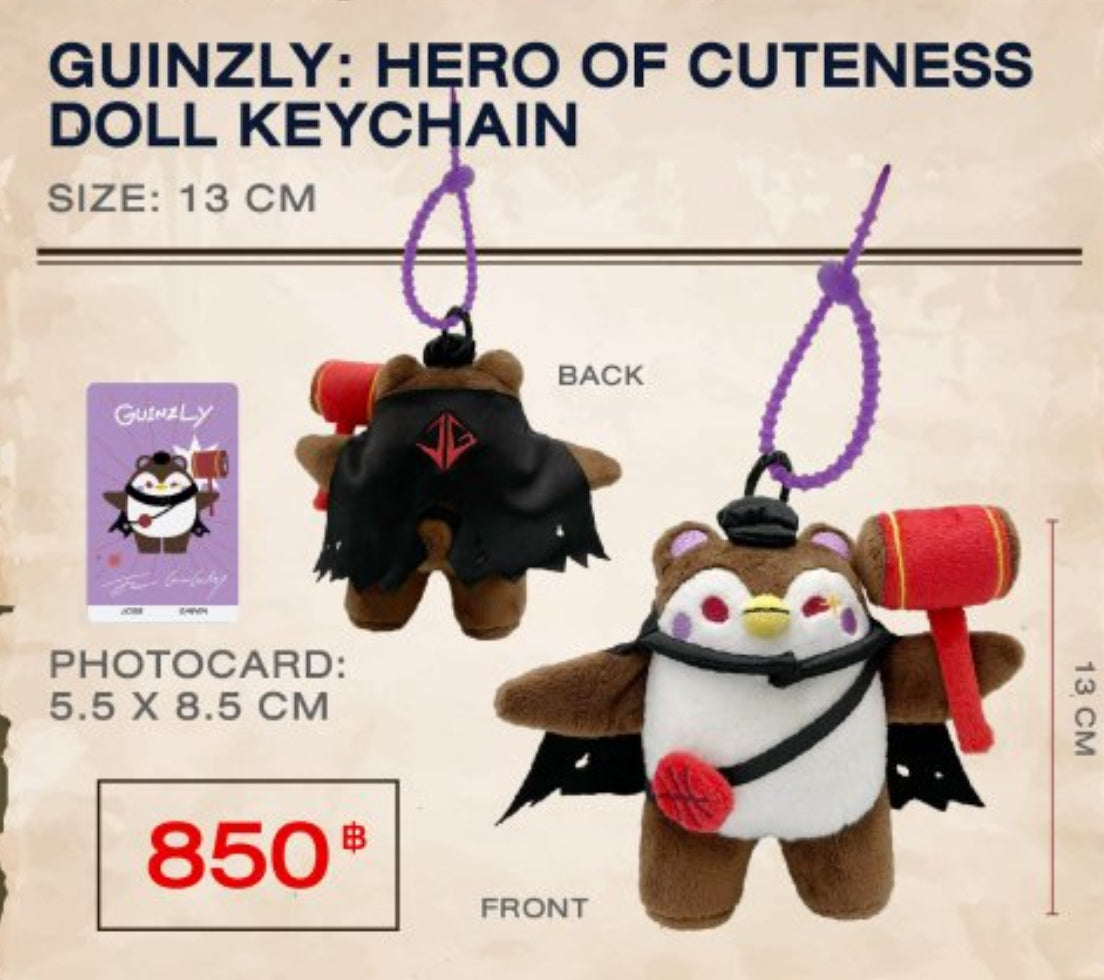 【PRE-ORDER】
【JOSS GAWIN INVINCIBLE FANCON】 GUINZLY HERO OF CUTENESS DOLL KEYCHAIN