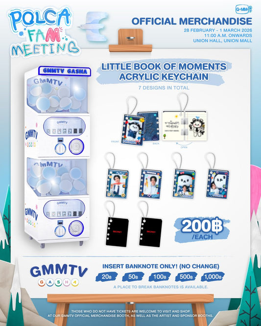 POLCA FAM MEETING LITTLE BOOK OF MOMENTS ACRYLIC KEYCHAIN GMMTV GASHA