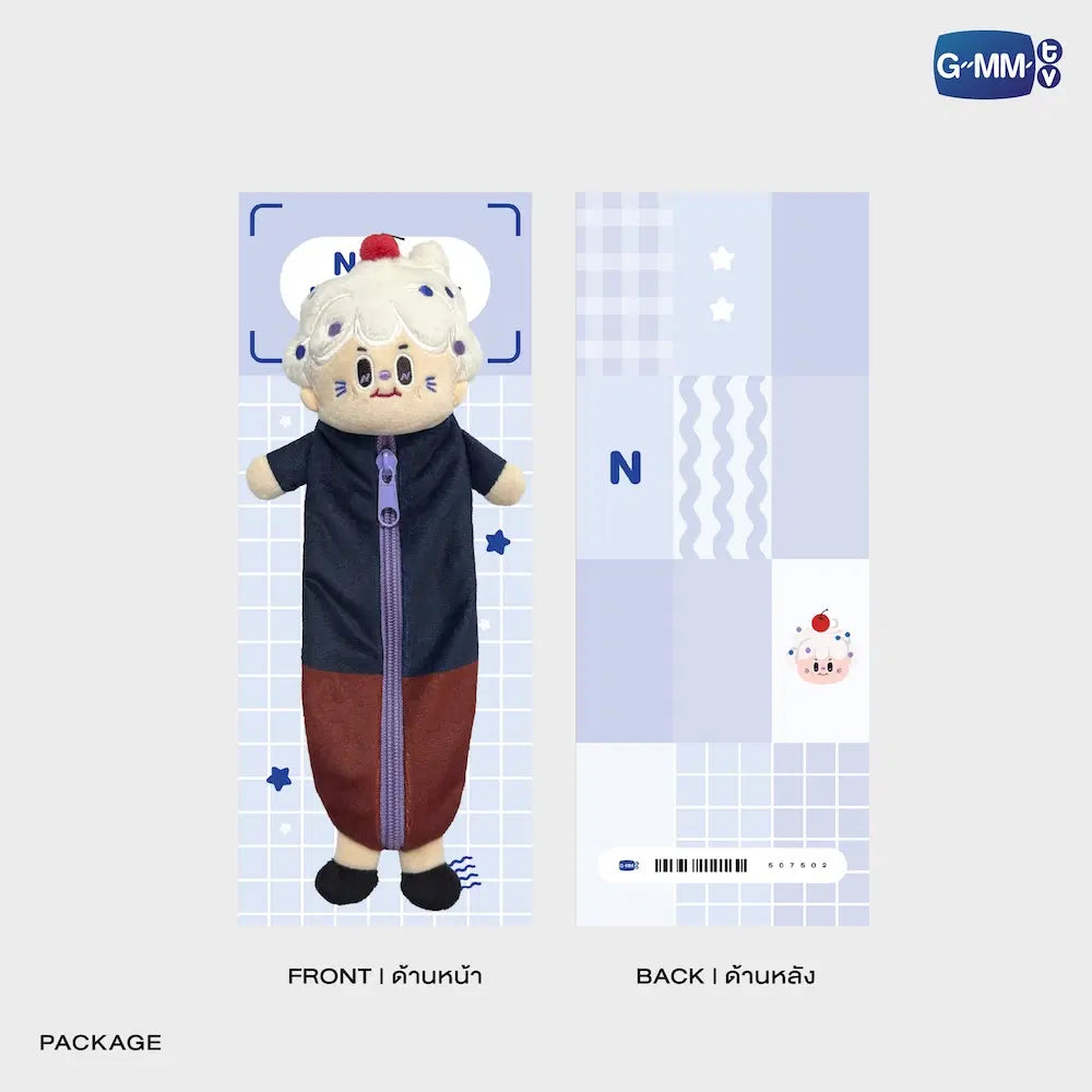 NILKNHAKE GMMTV FANDOM CHARACTER PLUSH PENCIL CASE
