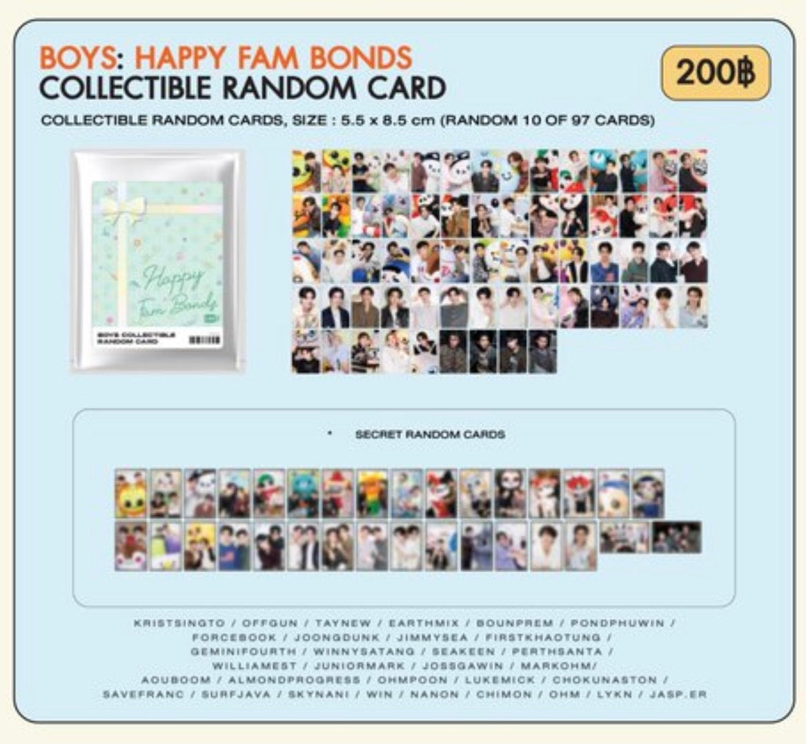 BOYS: HAPPY FAM BONDS COLLECTIBLE RANDOM CARD