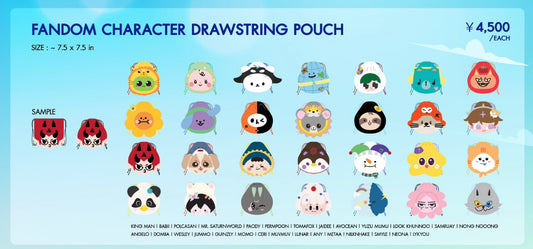 【POP UP NAGOYA 2025 】FANDOM CHARACTER DRAWSTRING POUCH