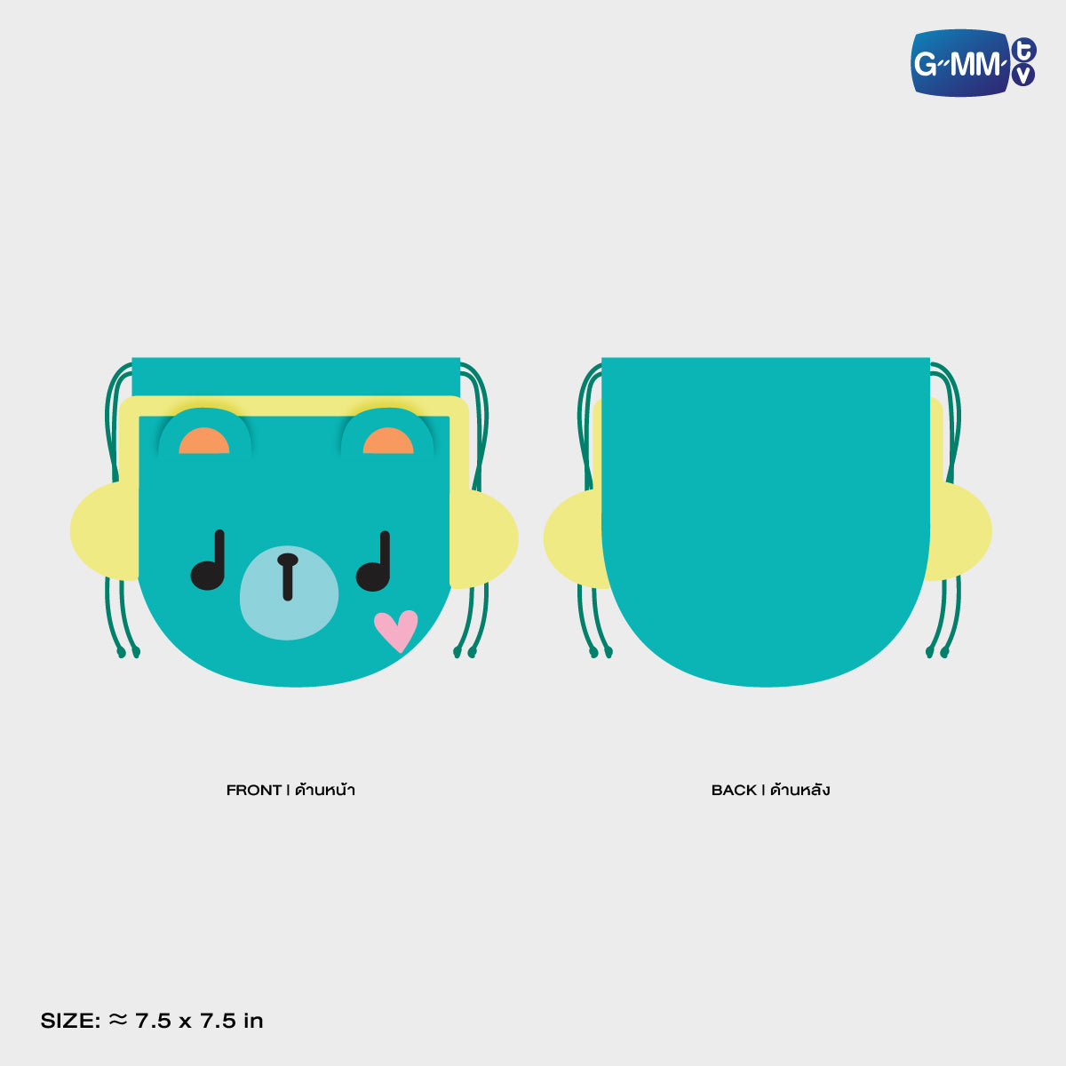 POPOS25-516 FANDOM CHARACTER DRAWSTRING POUCH PERMPOON